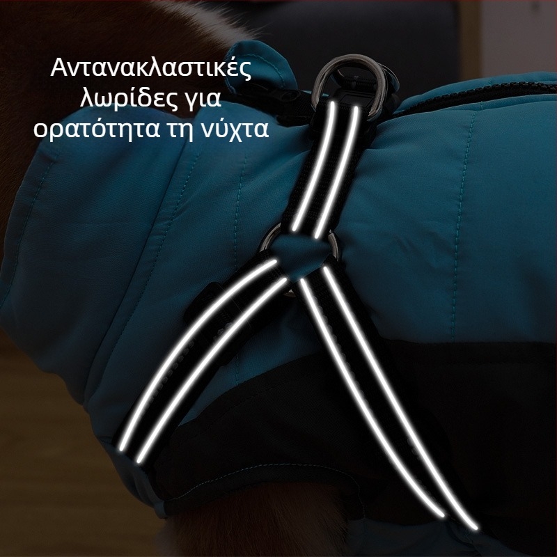 Νέο βαμβακερό παλτό για σκύλους, ζεστό, χειμωνιάτικο, αντιανεμικό, έλξης, ανακλαστικό γιλέκο νύχτας, διασυνοριακό, αποκλειστικό προμήθειες κατοικίδιων ζώων