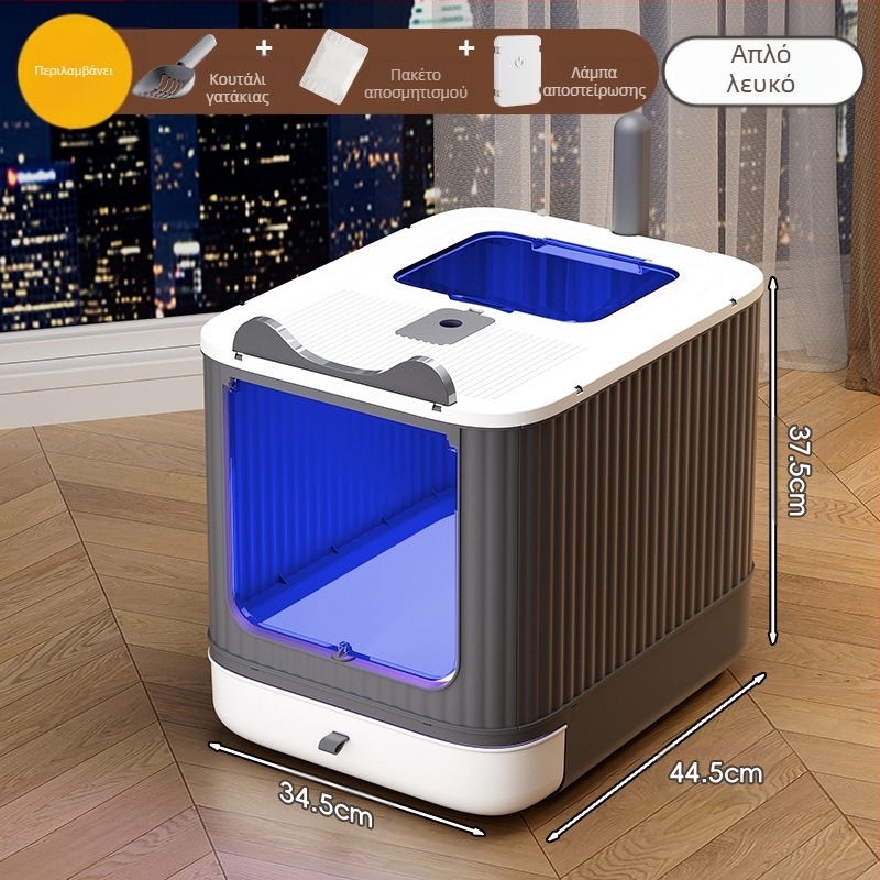 Μεγάλη άμμος για γάτες με αποστείρωση και αντιπυρετικά χαρακτηριστικά, Κατάλληλη για γατάκια, Ανθεκτικά στις οσμές είδη για γάτες, Εξαιρετικά μεγάλη τουαλέτα για γάτες