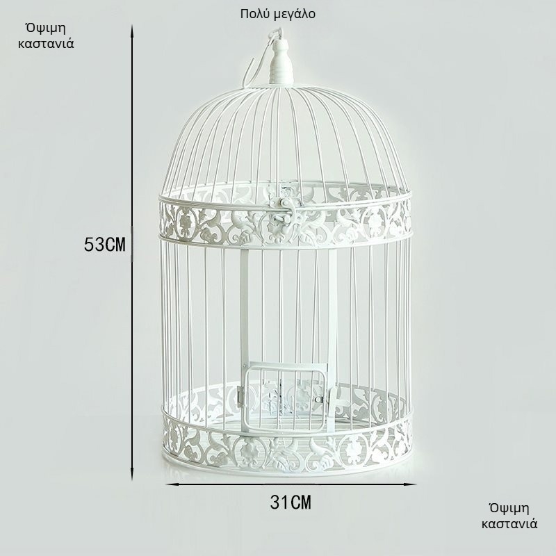 Σιδερένιες διακοσμήσεις ευρωπαϊκού στιλ κλουβί πουλιών λευκό παράθυρο φωτογραφία έπιπλα στηρίγματα ξενοδοχείου γάμος σαρκώδη ρετρό στολίδια