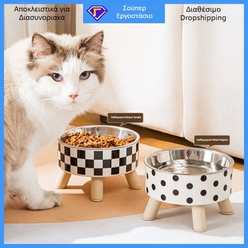 Μπολ για κατοικίδια Αντιανατρεπόμενο Αντιολισθητικό μπολ τεσσάρων γωνιών Εξαιρετικά μεγάλης χωρητικότητας Μπολ ρυζιού για σκύλους Αντιαυχενικό μπολ για γάτες Μονό μπολ για κατοικίδια από ανοξείδωτο ατσάλι