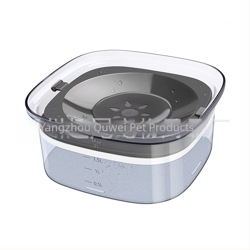 Amazon Hot Sale Μεγάλης Χωρητικότητας Διαφανές Μπολ Νερού για Κατοικίδια Χωρίς Υγρό Στόμα Γάτας, Σκύλου, Μπολ Νερού για Κατοικίδια, Πλωτό Μπολ, Σκεύη Τροφίμων