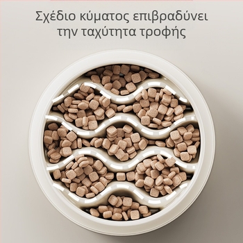 Μπολ μεγάλης χωρητικότητας για γάτες, Πυκνό μπολ για γάτες, Διπλό μπολ με αντιπυρετικό, Μπολ τροφής για κατοικίδια, Μπολ φαγητού, Μπολ αργής κατανάλωσης, Μπολ αργής τροφής με αντιπνιγμό