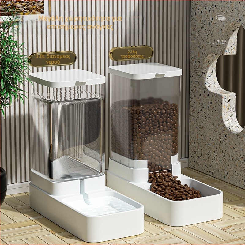 Αυτόματη ταΐστρα για κατοικίδια, μπολ για γάτες, μπολ για σκύλους, μεσαίου μεγέθους λεκάνη ταΐσματος νερού για σκύλους, βαρέλι αποθήκευσης σιτηρών