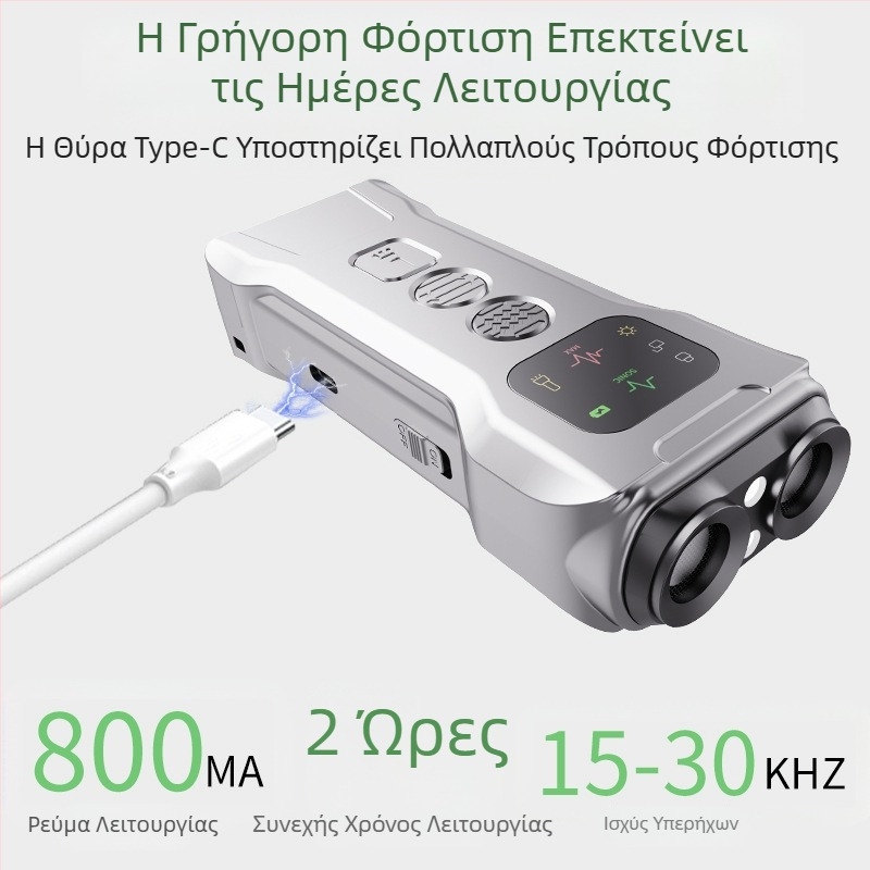 Φορητός εκπαιδευτής σκύλων με τρεις κεφαλές για διασυνοριακή χρήση, υπερηχητικό απωθητικό σκύλων, με ελαφρύ απωθητικό σκύλων, αντι-δαγκωματικό απωθητικό σκύλων