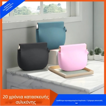 Νέα τσάντα νομισμάτων από σιλικόνη με χειροποίητη αγκράφα, τσάντα αποθήκευσης νομισμάτων, τσάντα κραγιόν από σιλικόνη, τσάντα αποθήκευσης κλειδιών ακουστικών