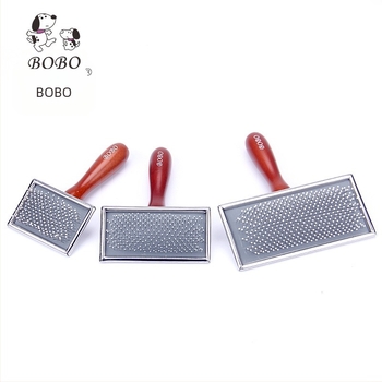 Χτένα βελόνας Bobo για κατοικίδια, χτένα ομορφιάς για σκύλους, χτένα αποτρίχωσης γάτας, ξύλινη χτένα βελόνας με λαβή, βούρτσα αποτρίχωσης για γάτα και σκύλους