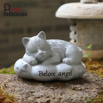 Διασυνοριακή απομίμηση ρητίνης ζώων από πέτρα κατοικίδιων ζώων μνημείο τεφροδόχος άγγελος σκύλος γάτα κατοικίδιο ζώο κουτί καύσης χονδρικής