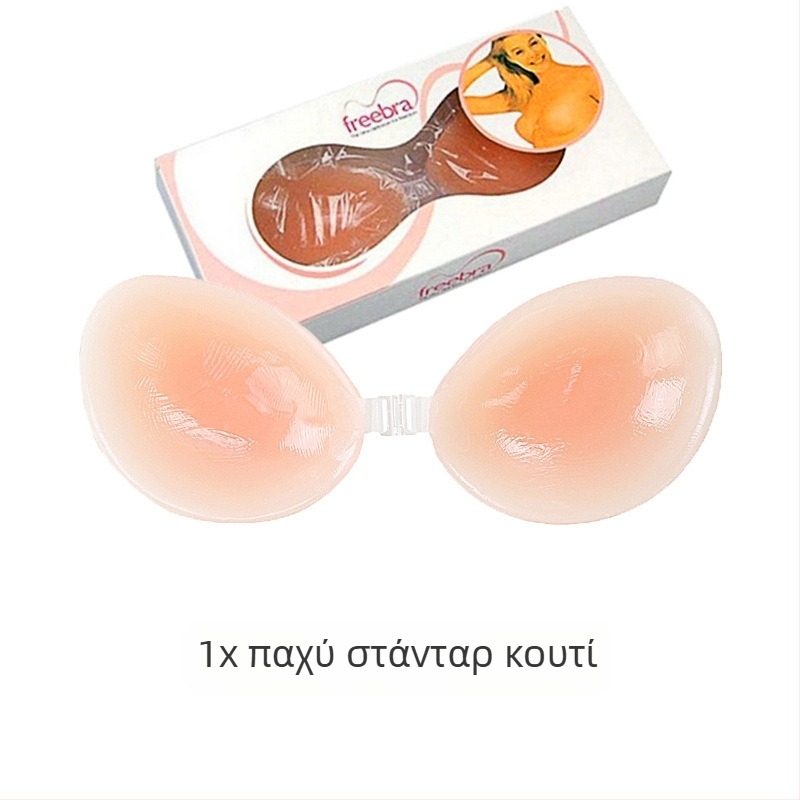 Γυναικείο σουτιέν σιλικόνης με αόρατο σουτιέν και ενίσχυση στήθους, με ενίσχυση push-up, χωρίς τιράντες, σε απόθεμα