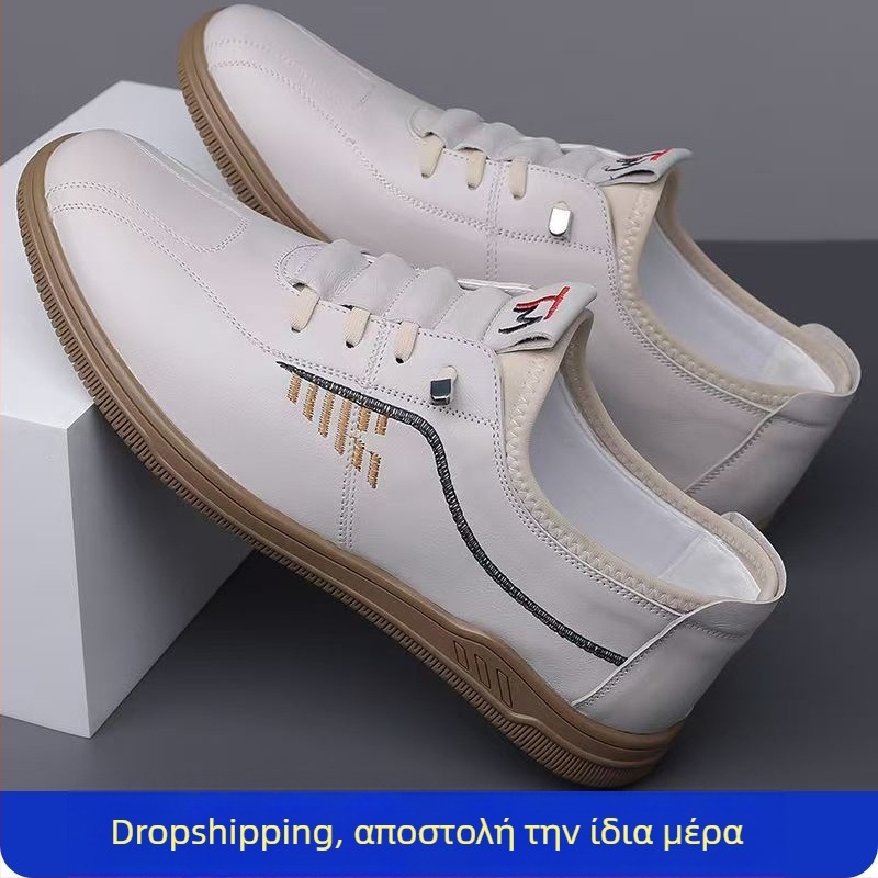 Ανδρικά δερμάτινα παπούτσια με μαλακό πάτο, ελαφριά, slip-on παπούτσια αυτοκινήτου, Four Seasons, μοντέρνα επαγγελματικά παπούτσια, αδιάβροχα δερμάτινα παπούτσια για άνδρες