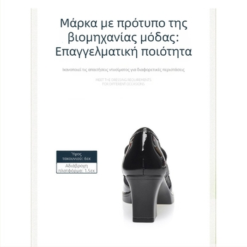 Ψηλοτάκουνα Παπούτσια Μόδας Mesh για Γυναικεία Καλοκαιρινά Παπούτσια 2024 από Γνήσιο Μαλακό Δέρμα, Μοκασίνια με Μεσαίο Τακούνι από Μαλακό Δέρμα και Μαλακή Σόλα, Χοντρό Τακούνι