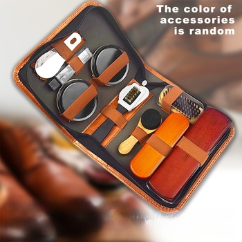 Μαύρο άχρωμο βερνίκι παπουτσιών, εργαλεία καθαρισμού και σκούπισμα για τη συντήρηση δέρματος, γυάλισμα περιποίησης δερμάτινων παπουτσιών, σετ 10 τεμαχίων