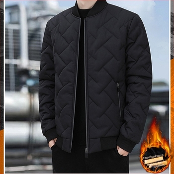 Ανδρικό παλτό American με επένδυση από βαμβάκι Plus Fertilizer Plus Size Winter Coat, ζεστό, casual ανδρικό παλτό με επένδυση από βαμβάκι, ανδρικό μπουφάν με κάθετο γιακά και επένδυση από βαμβάκι