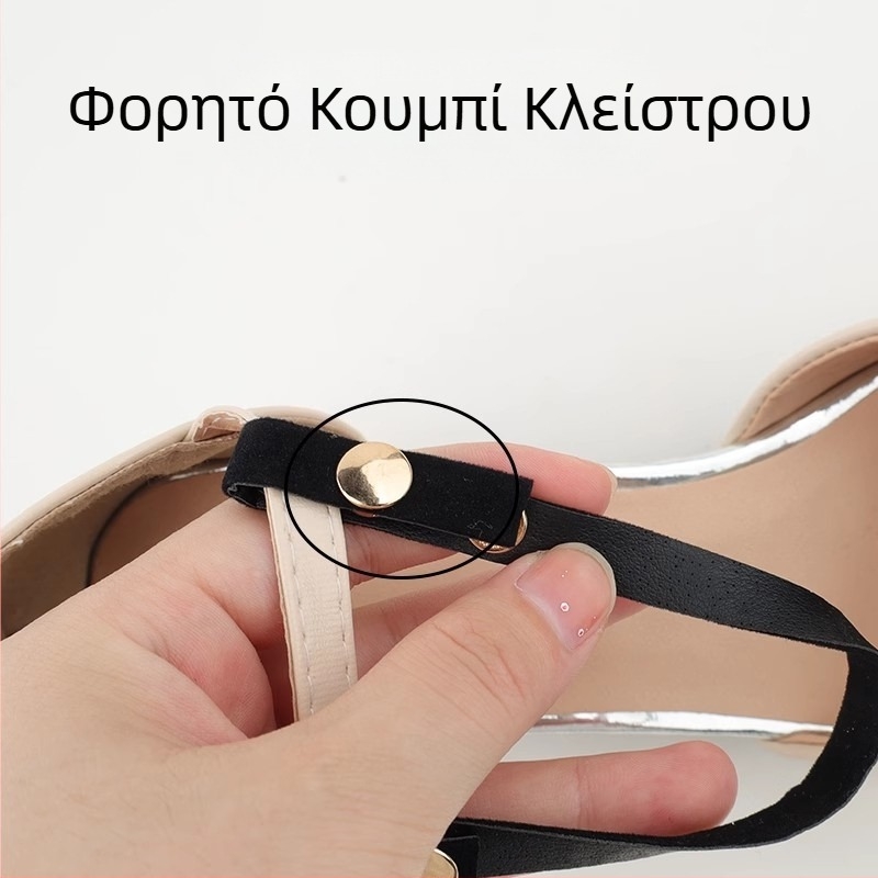 Σανδάλια με λουράκι τακουνιού, παντόφλες, τροποποιημένα σανδάλια, ρυθμιζόμενα σανδάλια, πολύ μεγάλα, σταθερή αγκράφα παπουτσιού, δεμένα κορδόνια που δεν πέφτουν τακούνια