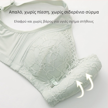 Διασυνοριακό Νέο plus size Άνετο, Αναπνεύσιμο, Ελαφρύ Εσώρουχο χωρίς Σωλήνες, Χωρίς Ατσάλινο Δαχτυλίδι, Συσπειρώνοντας Όμορφη Πλάτη, Σουτιέν με Δαχτυλίδι από Μη Ατσάλι