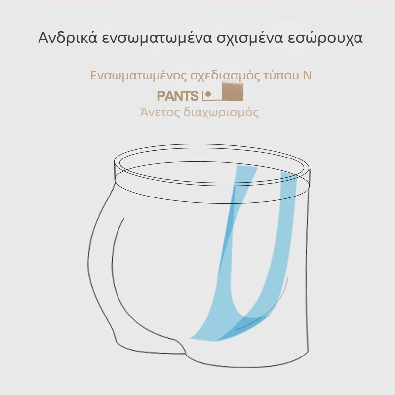Σέξι εσώρουχο με διαχωρισμό από σφαίρες, ανδρικό μπόξερ σε σχήμα U, αντι-περπατήματος, ανδρικό παντελόνι με τσέπες αέρα στη μέση