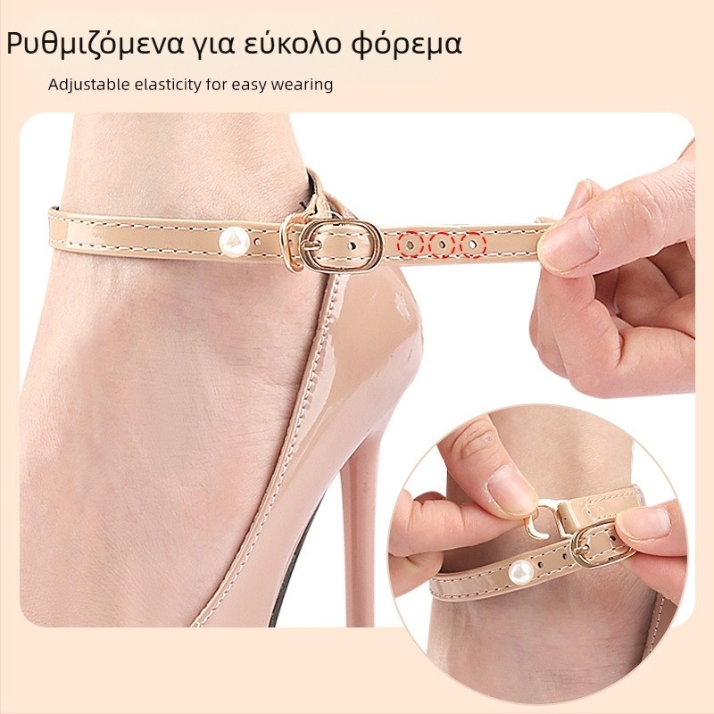 Γαλλικά απλά σανδάλια με χοντρό τακούνι και μυτερή μύτη, παπούτσια χωρίς εγκατάσταση, μεγάλη αλλαγή, μικρό λουράκι τακουνιού με αντικραδασμική προστασία