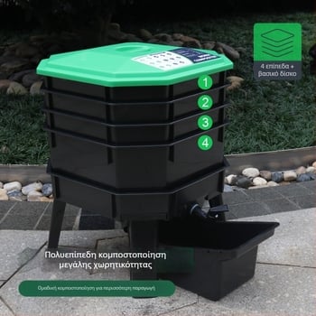 Διασυνοριακό κουτί αναπαραγωγής οικιακών γεωσκωλήκων κοπριά απόβλητων κουζίνας κουβάς κομποστοποίησης γεωσκωλήκων δίσκος πολλαπλών εργασιών κουτί αναπαραγωγής γεωσκωλήκων