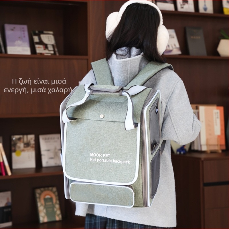 Τσάντα γάτας άμεσης προμήθειας από το εργοστάσιο, τσάντα κατοικίδιων, σακίδιο πλάτης, φορητή τσάντα μεταφοράς, πτυσσόμενη, μεγάλης χωρητικότητας, είδη κατοικίδιων ζώων