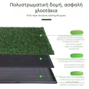 Διασυνοριακή κοκκώδης τουαλέτα σκύλου Μεγάλη και μεσαία μικρής κλίμακας προσομοίωση γκαζόν Τριστρωματική τουαλέτα σκύλου με σταθερό σημείο εκπαίδευσης Ψεύτικη τουαλέτα γκαζόν