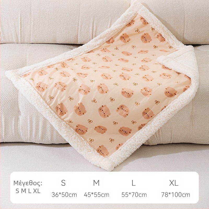 Κουβέρτα κατοικίδιων ζώων σε στυλ μονόχρωμης ζεστή κουβέρτας γάτας με παχύρρευστη φανέλα, προμήθειες για στρώμα ύπνου σκύλου