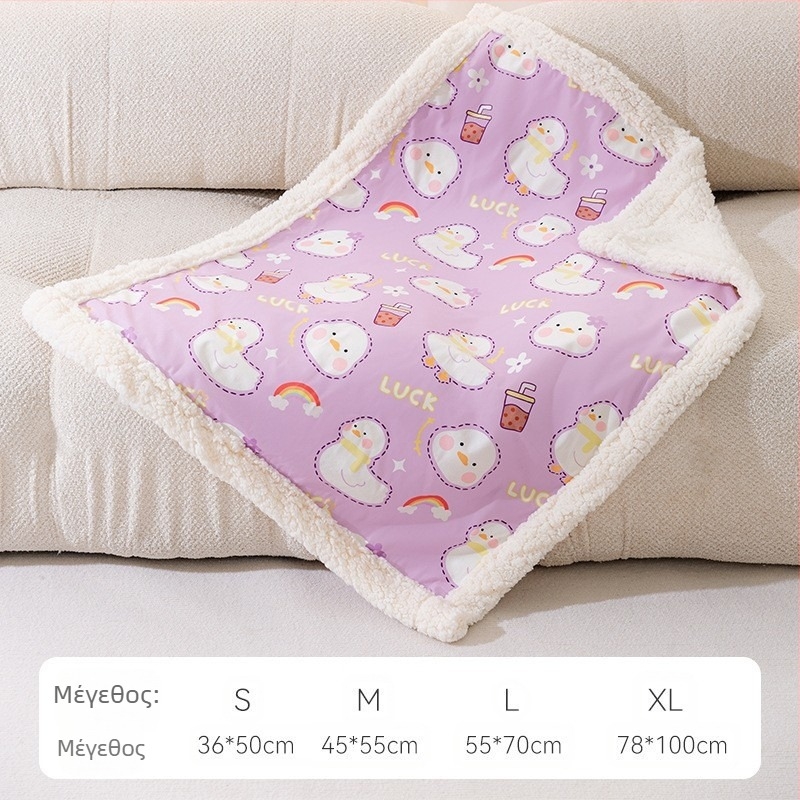 Κουβέρτα κατοικίδιων ζώων σε στυλ μονόχρωμης ζεστή κουβέρτας γάτας με παχύρρευστη φανέλα, προμήθειες για στρώμα ύπνου σκύλου