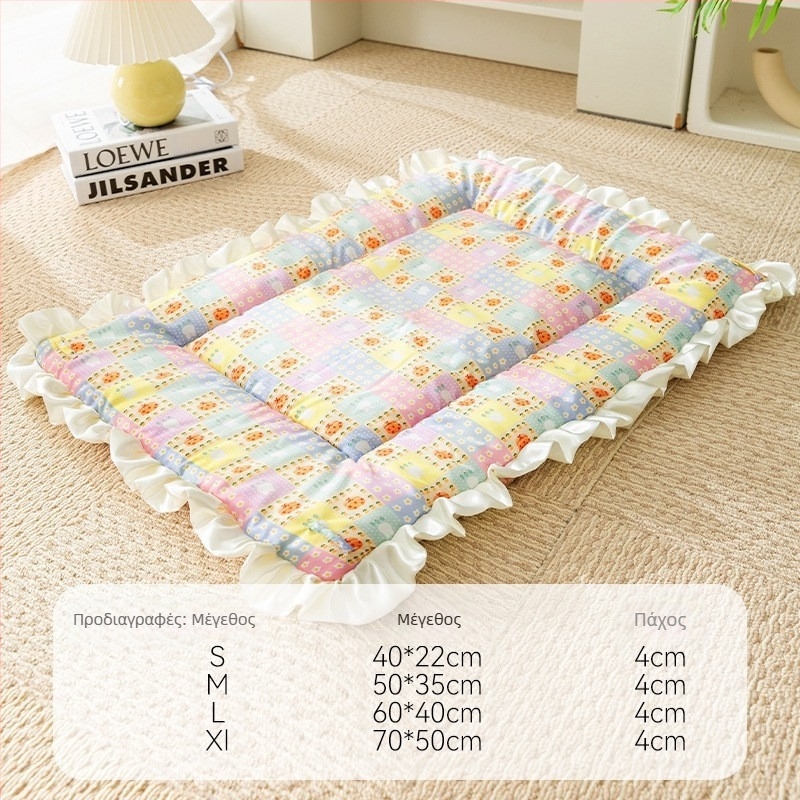 Κουβέρτα κατοικίδιων ζώων σε στυλ μονόχρωμης ζεστή κουβέρτας γάτας με παχύρρευστη φανέλα, προμήθειες για στρώμα ύπνου σκύλου