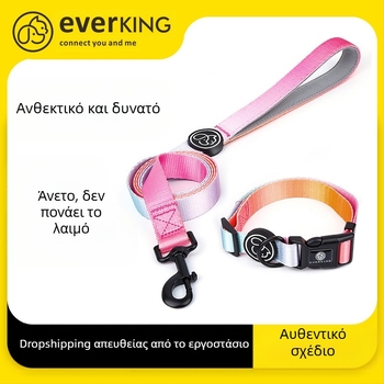 Λουρί σκύλου Everking Μικρό μέγεθος για σκύλους Αλυσίδα με ντεγκραντέ χρώμα Κολάρο σκύλου Σχοινί για περπάτημα σκύλου χονδρικής
