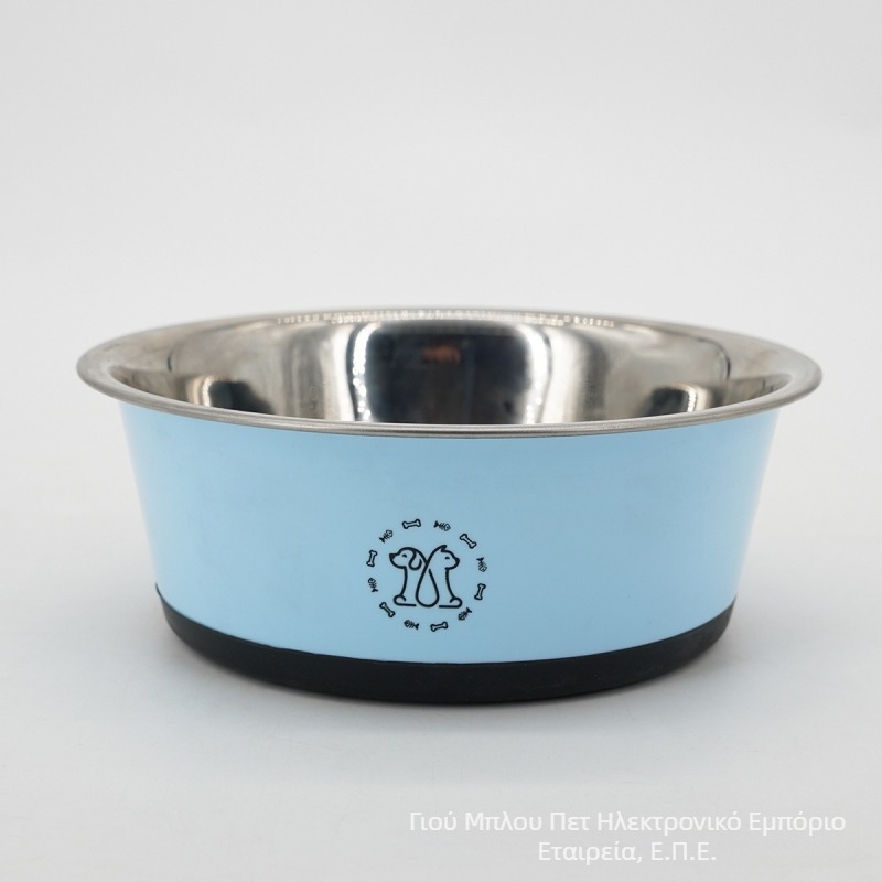 Διασυνοριακά ίχνη έκρηξης από ανοξείδωτο χάλυβα μεγάλης χωρητικότητας μπολ σκύλου σίτισης νερού με αντιολισθητικό πάτο κινούμενων σχεδίων μπολ κατοικίδιων ζώων χονδρικής