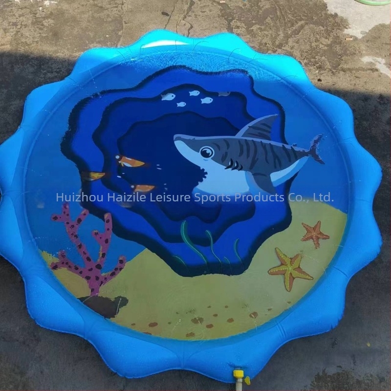 Spot 100CM150C170CM Παιδικό Υπαίθριο Χαλί Νερού Δελφινιών με Δαντέλα και Γράμματα, Χαλί Νερού για Κατοικίδια