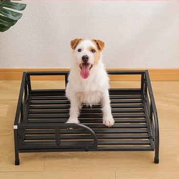 Εργοστασιακό κρεβάτι σκύλου με πλήρες τετράγωνο σωλήνα, ανθεκτικό στην υγρασία, μικρό και μεσαίου μεγέθους, σφυρήλατο σίδερο για σκύλους, ανακλινόμενο κρεβάτι κατασκήνωσης τεσσάρων εποχών, καθολικό