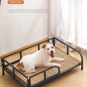 Εργοστασιακό κρεβάτι σκύλου με πλήρες τετράγωνο σωλήνα, ανθεκτικό στην υγρασία, μικρό και μεσαίου μεγέθους, σφυρήλατο σίδερο για σκύλους, ανακλινόμενο κρεβάτι κατασκήνωσης τεσσάρων εποχών, καθολικό