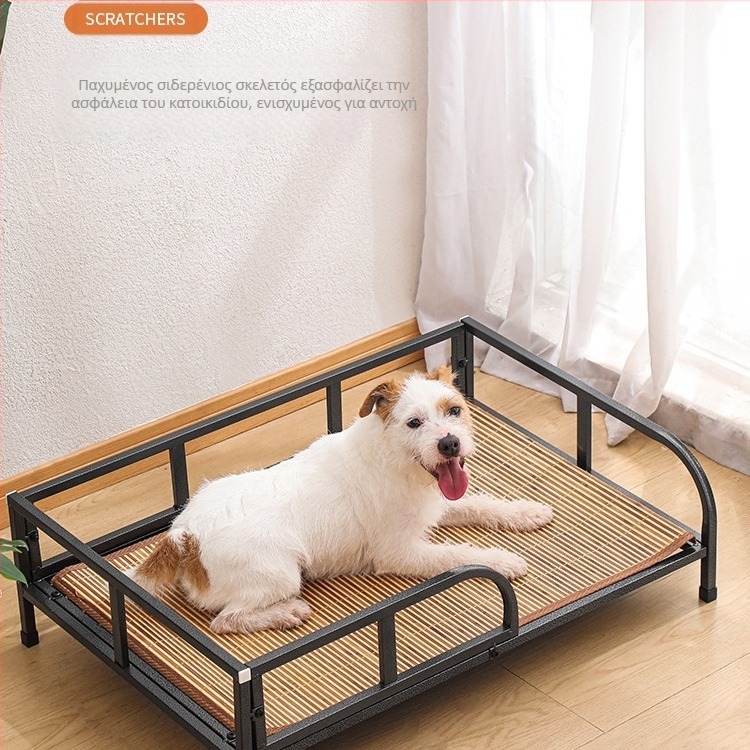 Εργοστασιακό κρεβάτι σκύλου με πλήρες τετράγωνο σωλήνα, ανθεκτικό στην υγρασία, μικρό και μεσαίου μεγέθους, σφυρήλατο σίδερο για σκύλους, ανακλινόμενο κρεβάτι κατασκήνωσης τεσσάρων εποχών, καθολικό