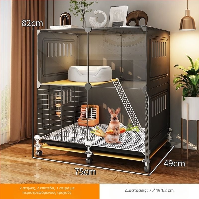 Κλουβί για κουνέλι Εσωτερική φωλιά ύπνου Κουνέλι Anti-spray Ούρων Ειδική βίλα Μεγάλο Έξτρα Μεγάλο Ολλανδικό γουρούνι Ινδικό χοιρίδιο