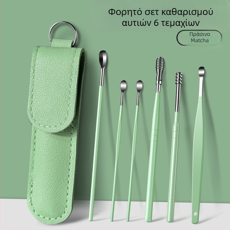 Σετ κουταλιών για σκάψιμο αυτιών, επαγγελματικό εργαλείο σκάψιμο αυτιών με πόρπη για παιδιά και ενήλικες