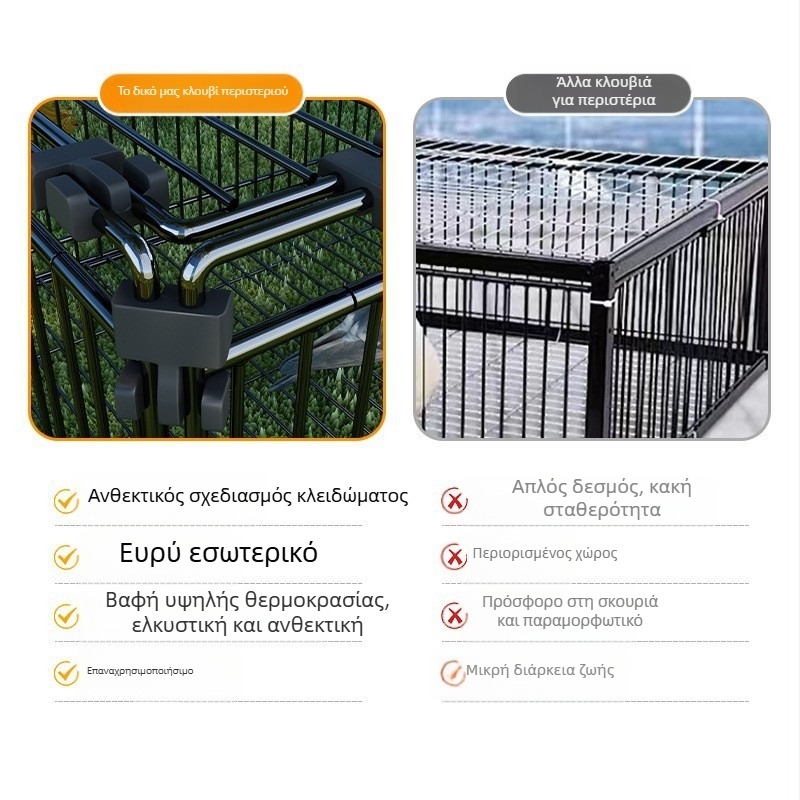 Κρυπτογράφηση κλουβιού Tianluo Μόνο δεν είναι δυνατή η είσοδος Περιστέρι Κλουβί χτυπήματος πόρτας Κλουβί βρόχου πόρτας Αυτόματη ανάκτηση Περιστέρι Τεχνούργημα