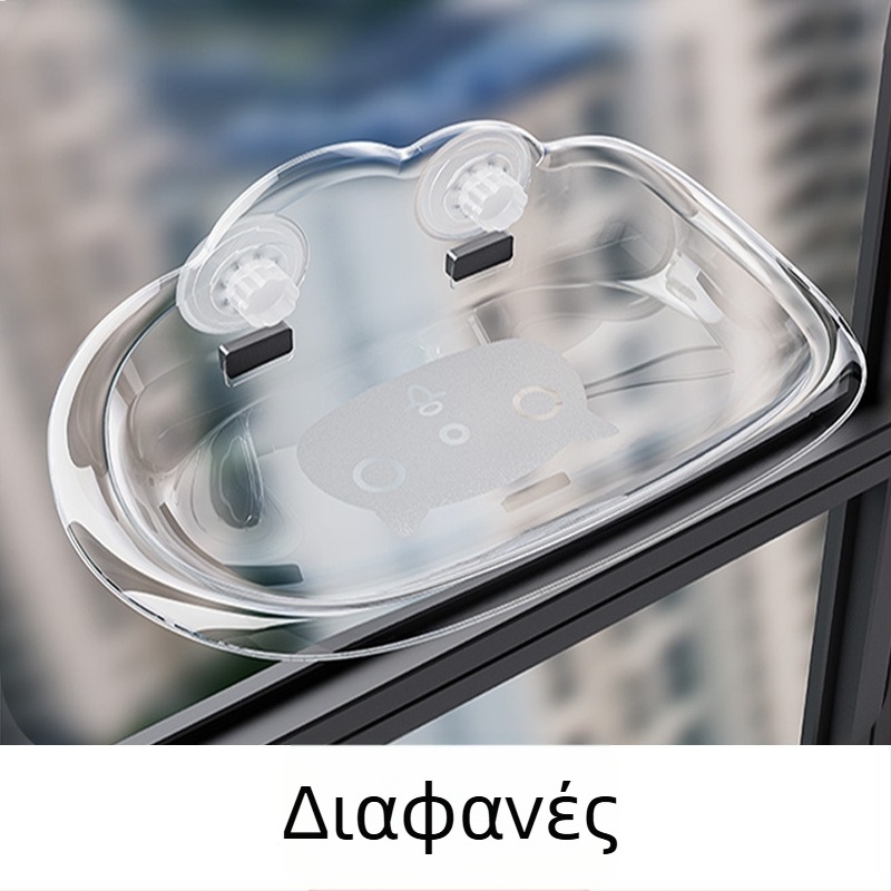 Νέα αιώρα γάτας με αφαιρούμενη και πλενόμενη βεντούζα, γυάλινη φωλιά γάτας υψηλής αντοχής, χωρίς καρφιά, τοποθετημένη στον τοίχο