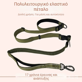 Προτεινόμενα είδη για κατοικίδια, Λουρί αυτοκινήτου για τρέξιμο, Λουρί σκύλου έξι σε ένα, Ζώνη ασφαλείας σκύλου από νάιλον που δεν σπάει