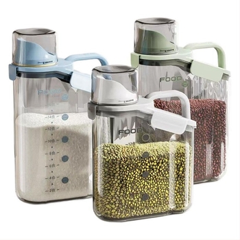 Οικιακή τροφή για κατοικίδια, σφραγισμένη διαφανής τροφή για γάτες, κουβάς ρυζιού, αλεύρι, τσάι, βάζο αποθήκευσης, ανθεκτικό στα έντομα, ανθεκτικό στην υγρασία, βάζο χονδροειδών κόκκων