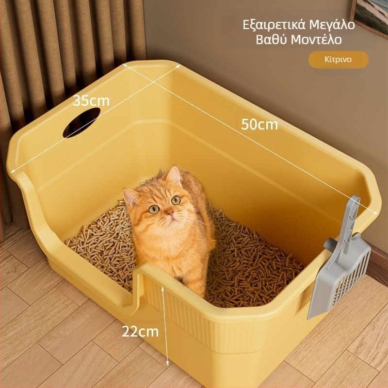 Φορητή λεκάνη άμμου γάτας Μεγάλη λεκάνη άμμου γάτας που τοποθετείται στο αυτοκίνητο, πτυσσόμενη φορητή τουαλέτα γάτας με δυνατότητα μεταφοράς και αντι-πιτσιλίσματος