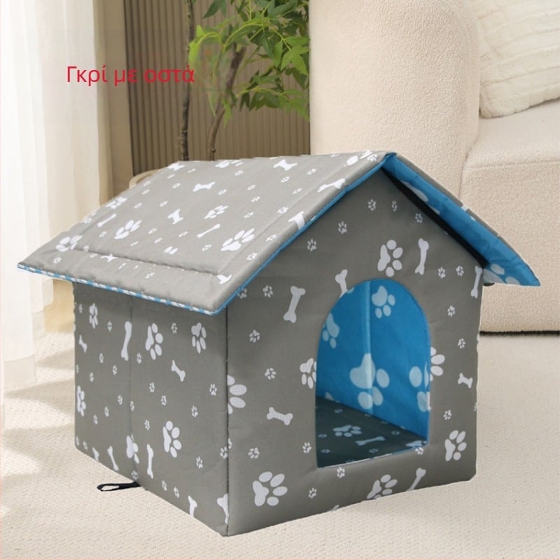 Διασυνοριακό σπιτάκι για γάτες, Αδιάβροχο σπιτάκι για γάτες και σκύλους εξωτερικού χώρου, Σπιτάκι για κατοικίδια, Αφαιρούμενη και πλενόμενη βίλα για γάτες, Ζεστό σπιτάκι για γάτες και σκύλους για το χειμώνα