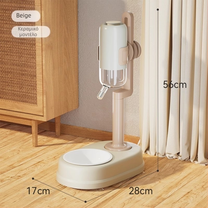 Νέα διασυνοριακή κάθετη βρύση πόσιμου νερού για σκύλους από ανοξείδωτο ατσάλι, αντικραδασμικό μπολ ταΐσματος, μεσαίου και μικρού μεγέθους σκύλους και γάτες, διπλό μπολ, προμήθειες