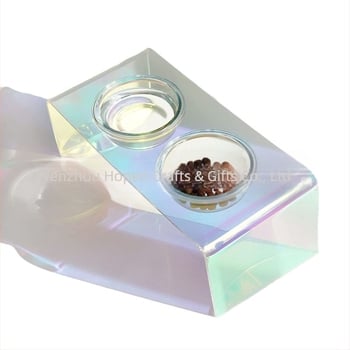 Amazon Pet Bowl Dog Bowl Cat Bowl Food Basin Ακρυλικό Stand Display Storage Rack Wet and Dry Ξεχωριστός τροφοδότης