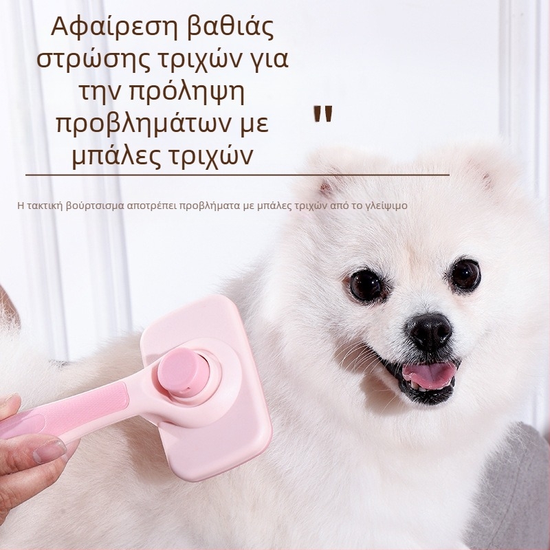 Νέα χτένα για κατοικίδια σε διασυνοριακό επίπεδο, βούρτσα καθαρισμού γάτας, αφαίρεση τριχών που αιωρούνται με ένα κλικ, χτένα με βελόνα, μακριά και κοντά, πολυτελής αποτρίχωση γάτας, αυτοκαθαριζόμενη χτένα