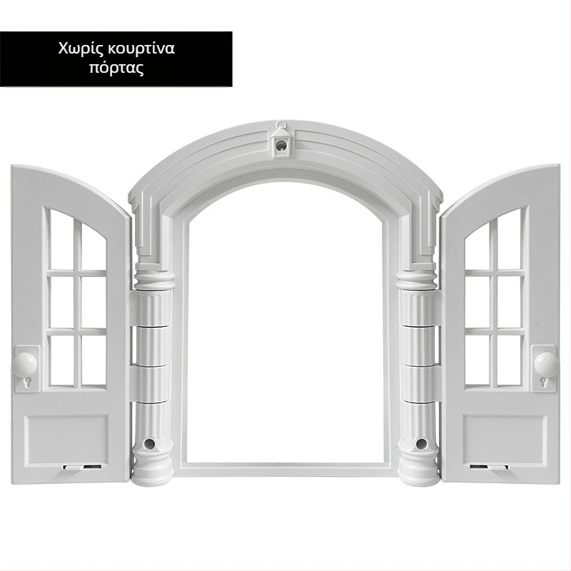 Διασυνοριακή πηγή νέας πόρτας για γάτες, τρύπας για σκύλους χωρίς πτερύγιο, πόρτας για κατοικίδια, γαλλικής πόρτας για γάτες