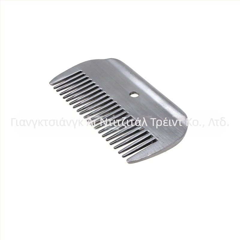 Χτένα με ανοιχτό κόμπο για κατοικίδια, ξύλινη λαβή για κατοικίδια, χτένα από κράμα αλουμινίου, χτένα για χαίτη αλόγων, χτένα με φαρδιά δόντια, χτένα για μαλλιά κατοικίδιων ζώων