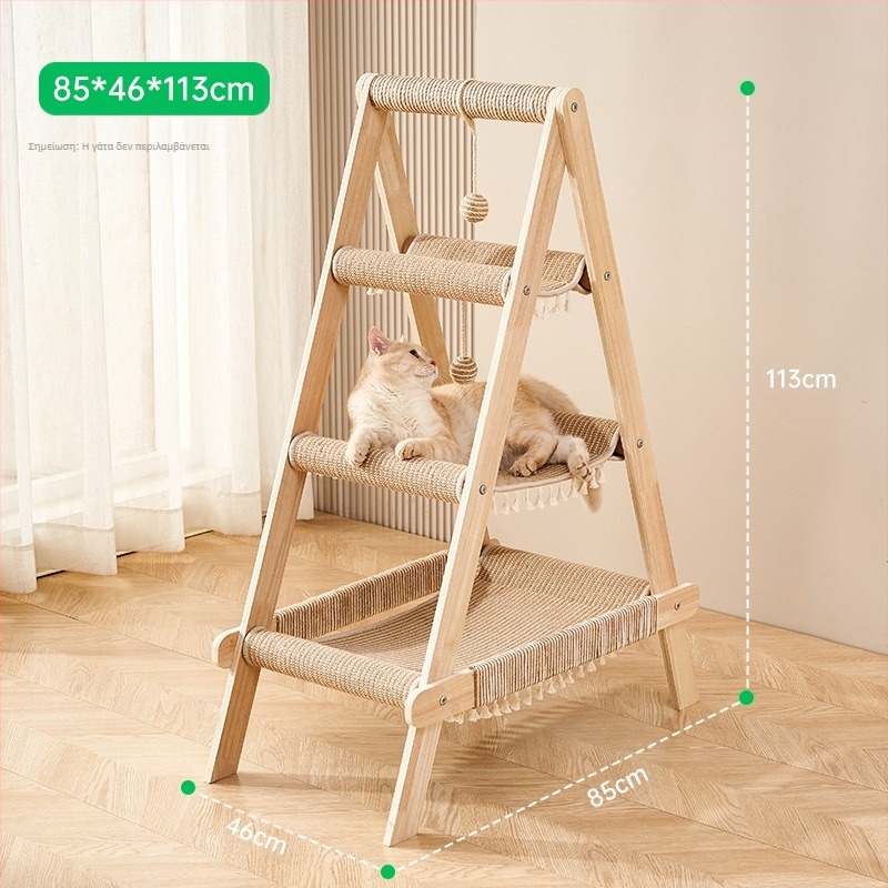 Βάση αναρρίχησης για γάτες Φωλιά γάτας Δέντρο γάτας Ενσωματωμένα είδη γάτας Four Seasons Universal Οικιακό παιχνίδι γάτας Μικρό διαμέρισμα Σισάλ πιάσιμο στύλος