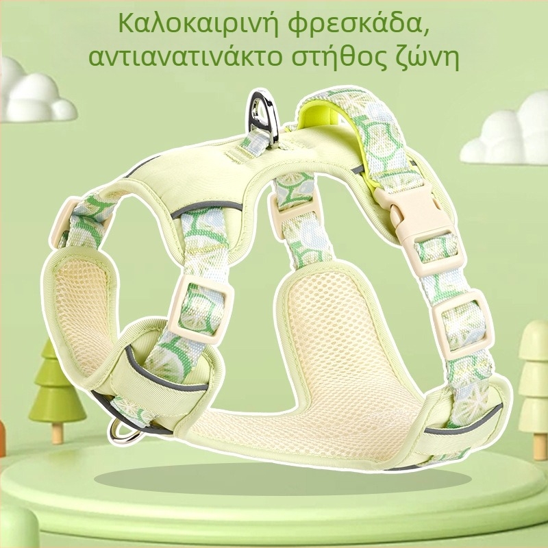 Λουρί σκύλου Summer Vall Pet Strap Αναπνεύσιμο λουρί σκύλου για μεγάλα, μεσαία και μικρά σκυλιά Corgi Bear Out Αλυσίδα