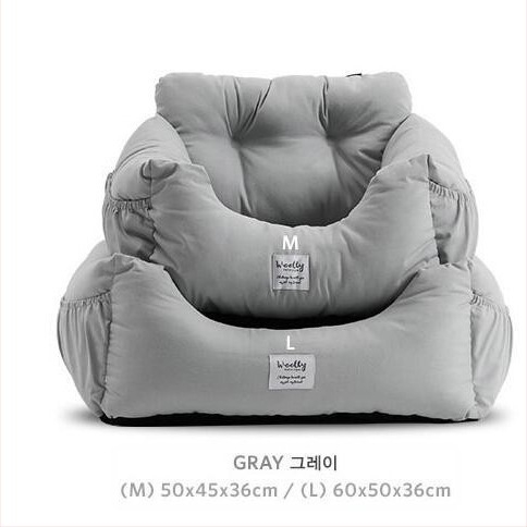 Κορεάτικο κλουβί αυτοκινήτου για σκύλους, πίσω μπροστινό, φορητό, αφαιρούμενο και πλενόμενο, αφαιρούμενο μαξιλάρι, κάθισμα ασφαλείας για οδήγηση στο σπίτι