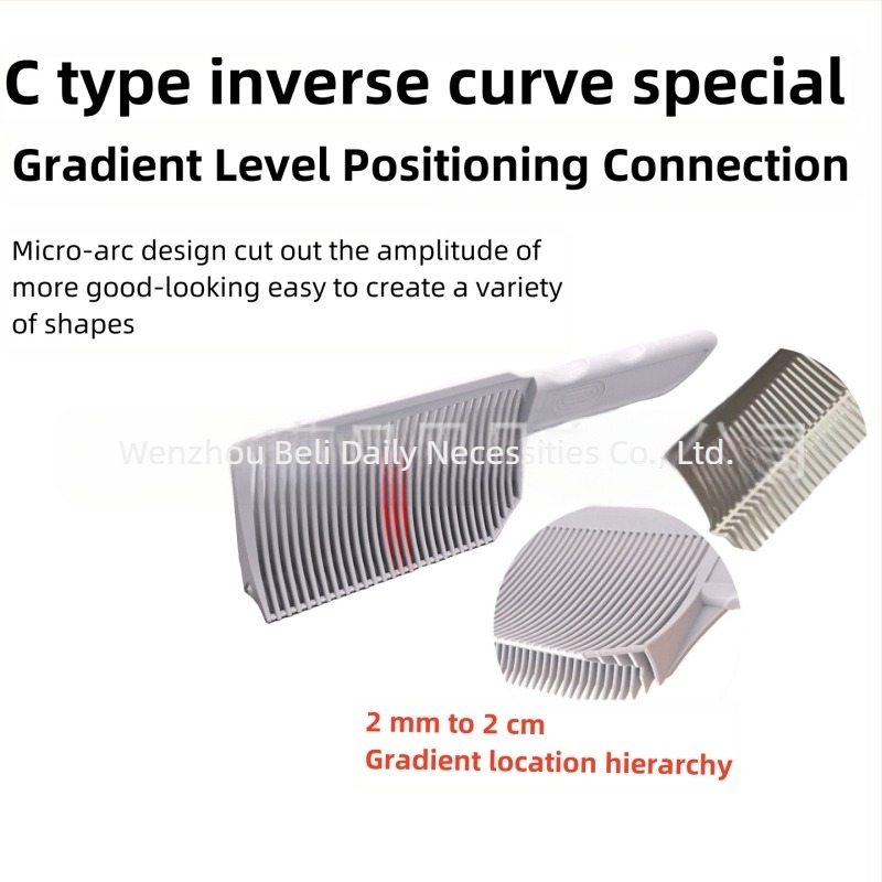 Νέα ανδρική χτένα κοπής μαλλιών Χτένα κουρέα Βοηθητική συσκευή κουρευτικής μηχανής επίπεδη χτένα αυτοβοηθούμενη χτένα μαλλιών