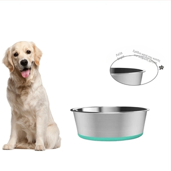 Μπολ για σκύλους από παχύ ανοξείδωτο ατσάλι, αντιολισθητικό, ανθεκτικό στις πτώσεις, μεγάλη μεσαία και μικρή λεκάνη πόσης, λεκάνη τροφής για γάτες, μπολ για γάτες